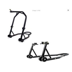 Fekete első nyak alatti+Fekete hátsó gumis motoremelő 