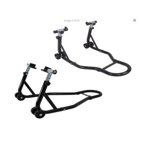   Fekete első kúpos+fekete hátsó gumis motoremelő Állítható