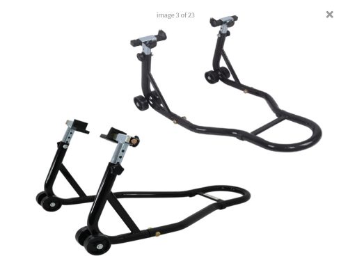 Fekete első kúpos+fekete hátsó gumis motoremelő Állítható