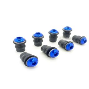   Plexi Idomcs. M4   (Anya + Alátét + Csavar) Kék  8db szett